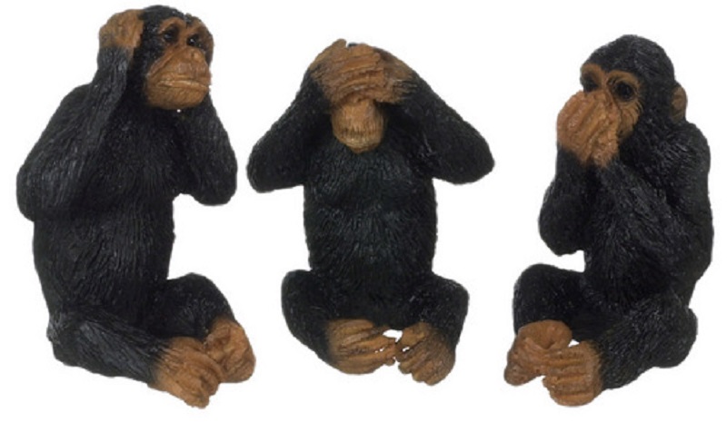 Set of 3 No Evil Monkey's by Falcon Miniatures