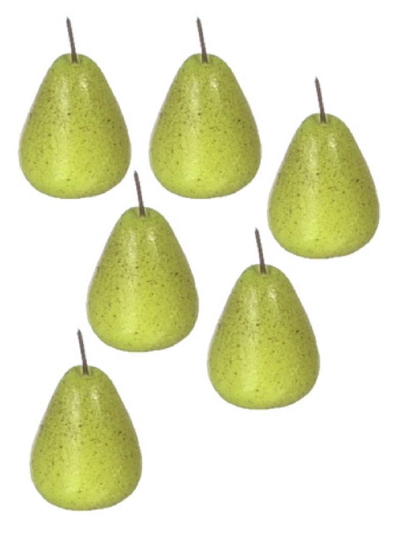 Six Realistic Pears by Falcon Miniatures