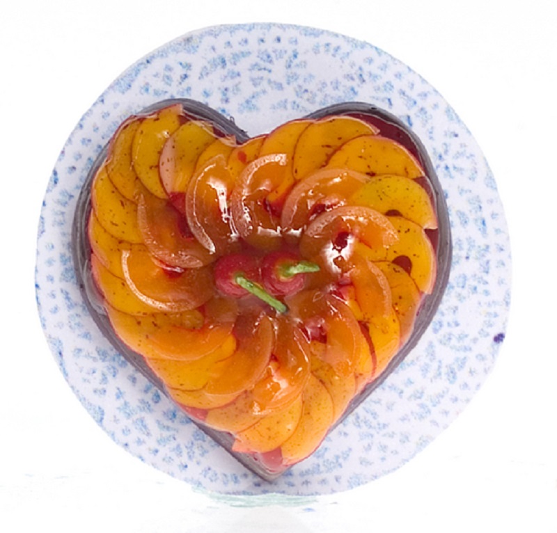 Orange Glazed Bakery Heart Cake by Falcon Miniatures