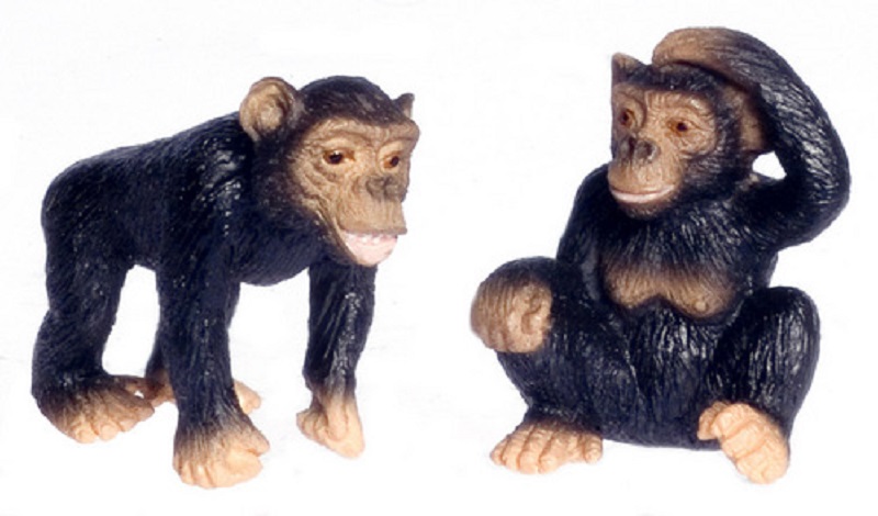 Set of 2 Chimpanzee's by Falcon Miniatures