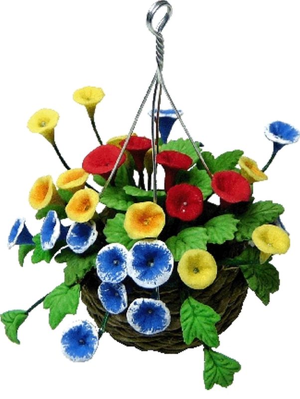 Assorted Flowers in Hanging Basket by Bright deLights