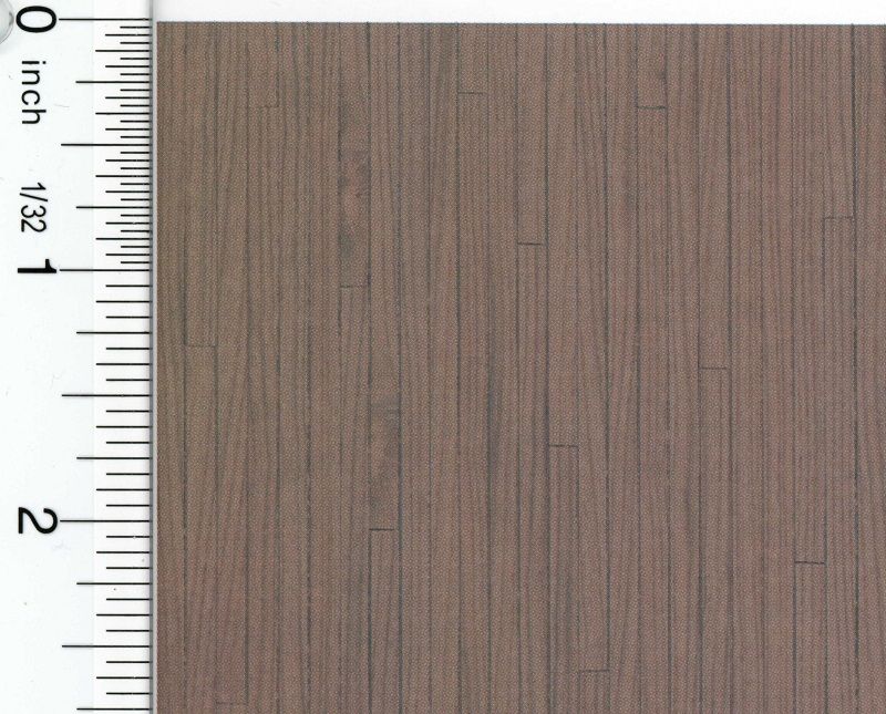 1:24 Scale Dark Oak Floor Paper