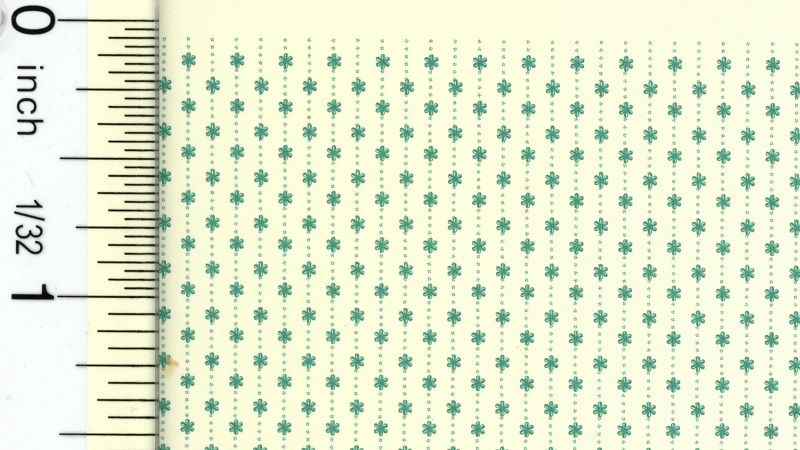 1:48 Scale "Ribbon - Hunter Green" Dollhouse Wallpaper