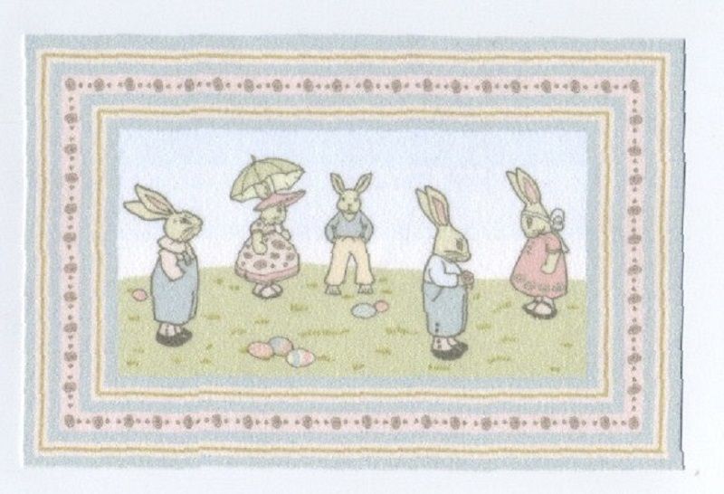 Rug 1:24 Scale "Bunny Parade"