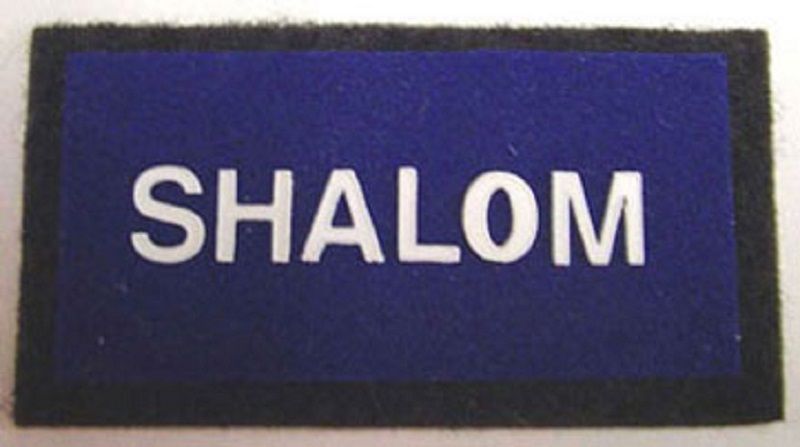 "Shalom" Jewish Welcome Mat  by Barb