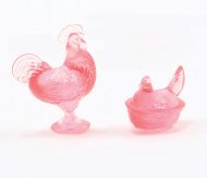 Chrynsbon Rooster and Nesting Hen Pink