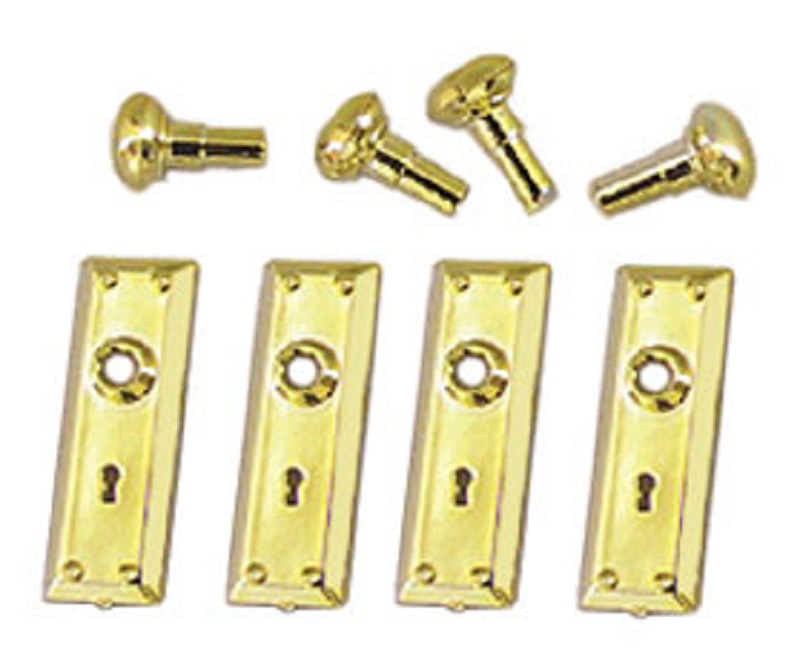 Set of 4 Doorknobs and Plates