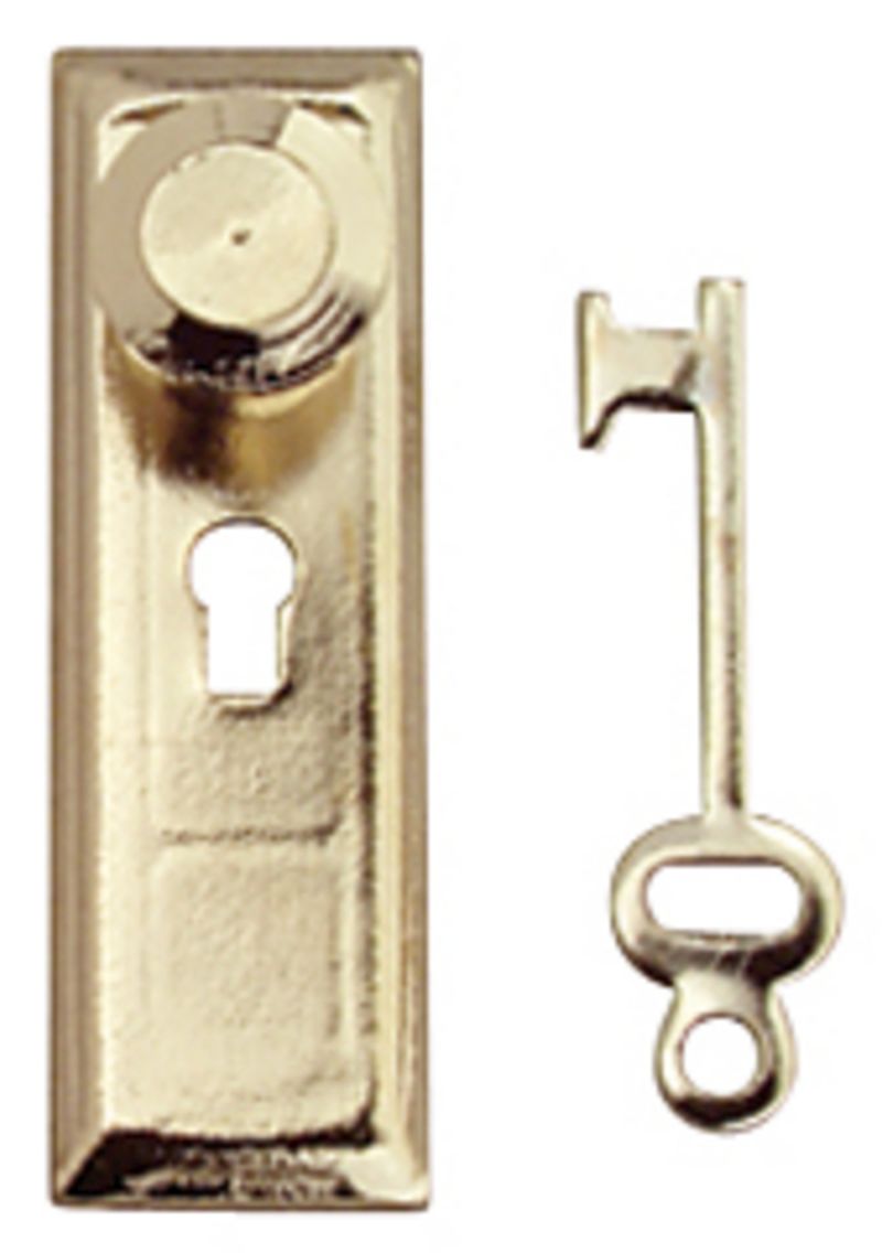 Brass Door Knobs with Key Plate