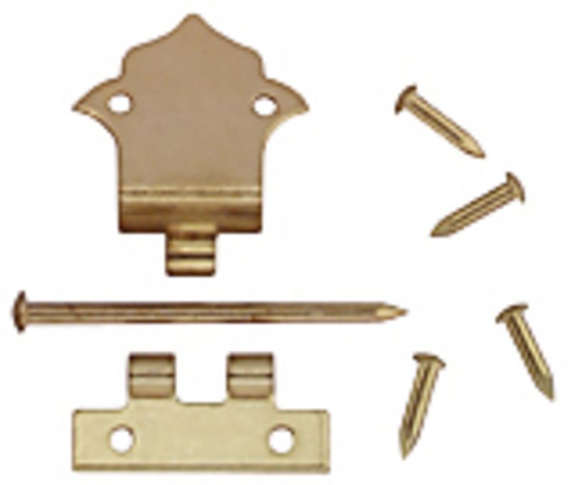 Brass Offset Hinges with Nails