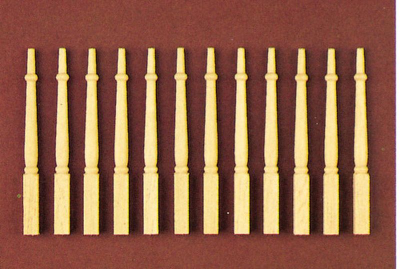 Set of 12 Wood Balusters