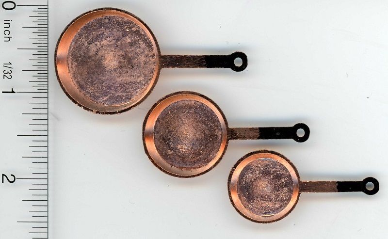 Set of 3 Kitchen Copper Fry Pans