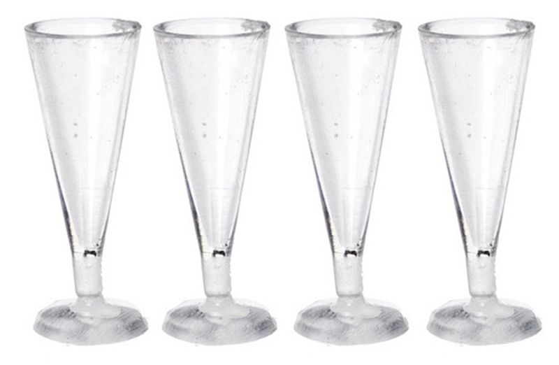 Set of 4 Empty Pilsner Glasses