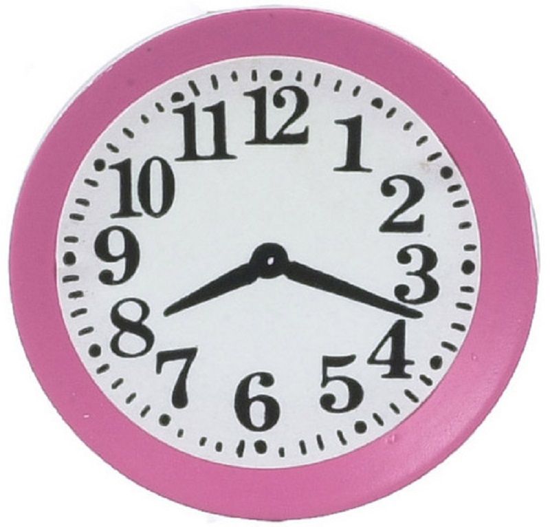 Wall Clock in Pink & White