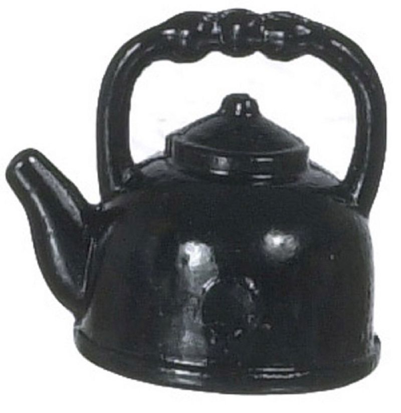 Black Vintage Style Black Teapot