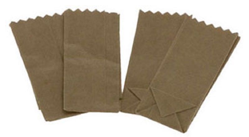 Set of 4 Brown Grocery Store Bags