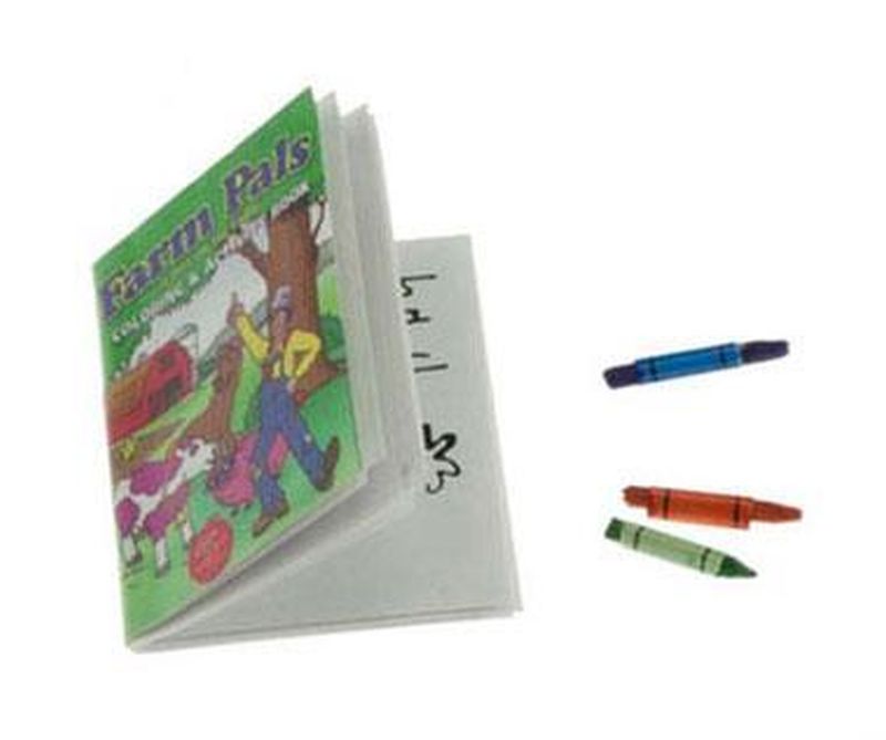 Coloring Book with Crayons