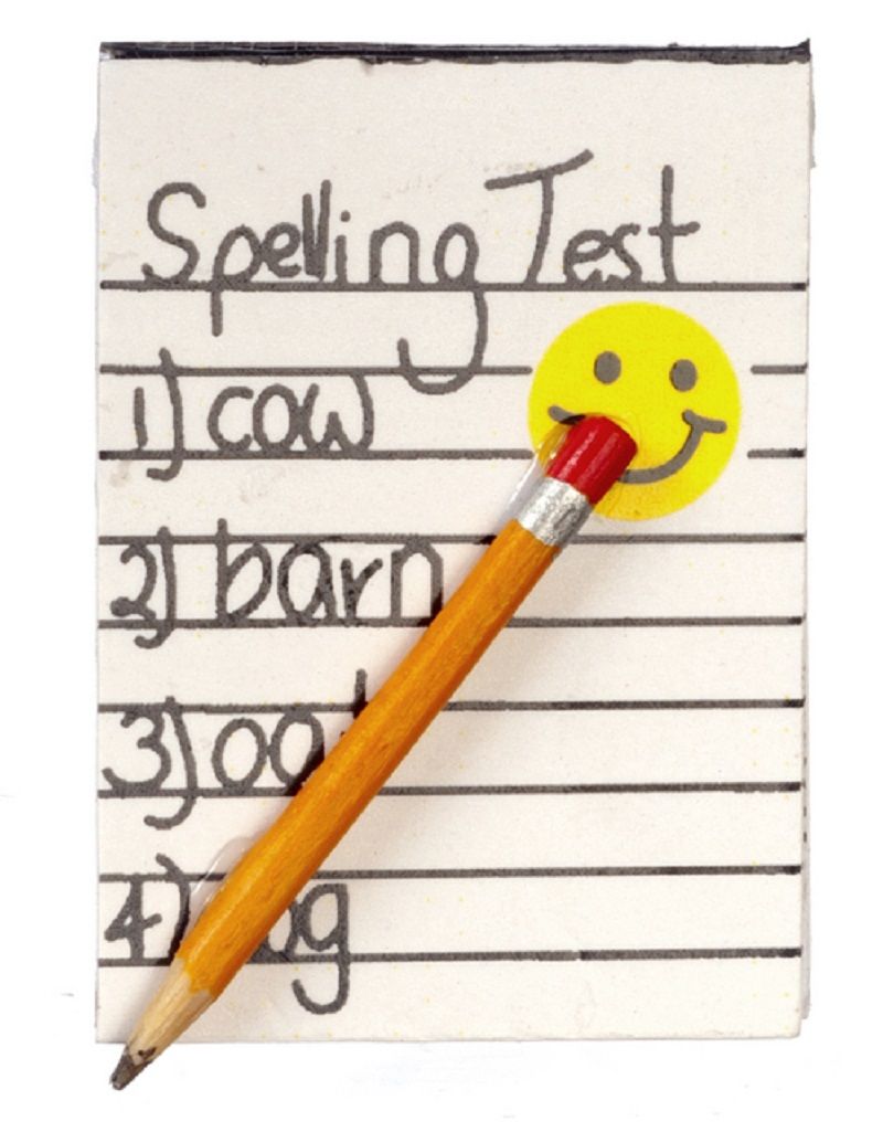 Spelling Test with a Pencil