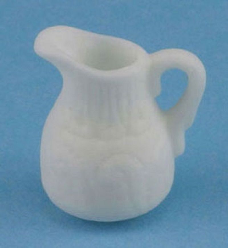 White Embossed Resin Pitcher