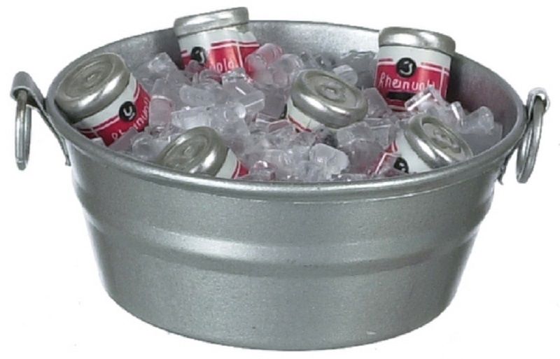 Tub with Canned Drinks & Ice