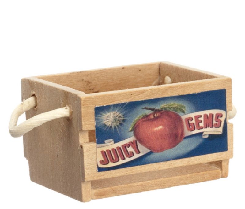Empty Wooden Apple Crate by International Miniatures