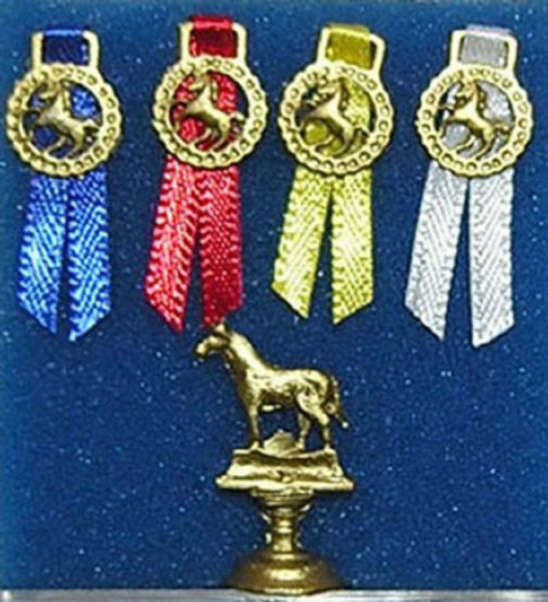 Equestrian Trophy Set with Ribbons