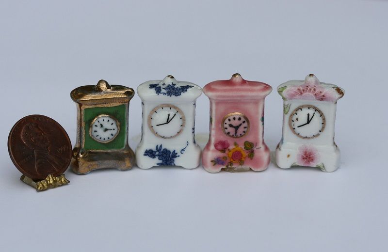 Set of 4 Ornate Mantle Clocks
