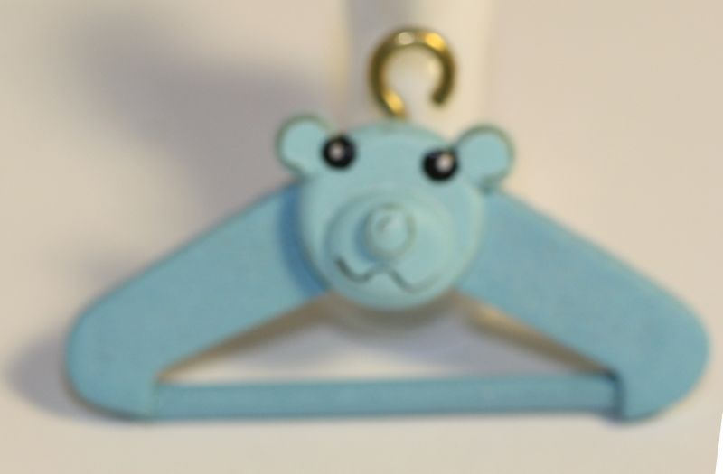 Blue Teddy Bear Face Hanger