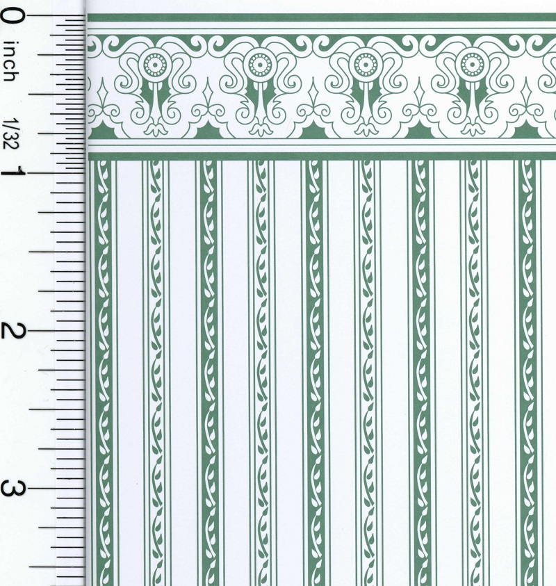 Wallpaper Regency Style Green Stripe