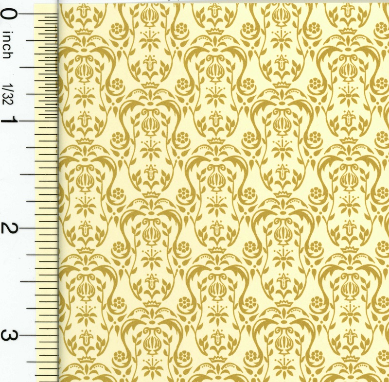 Dolls House Regency Gold Urn  Miniature Print Wallpaper 1:12 Scale