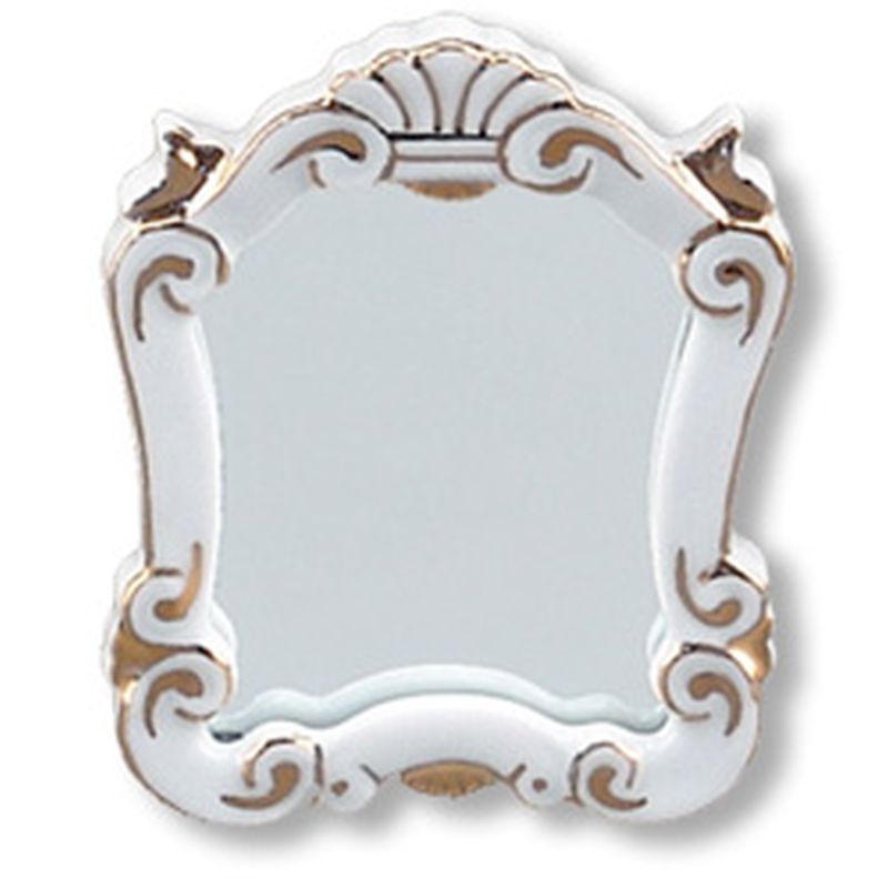 Classic White Baroque Mirror by Reutter Porcelain