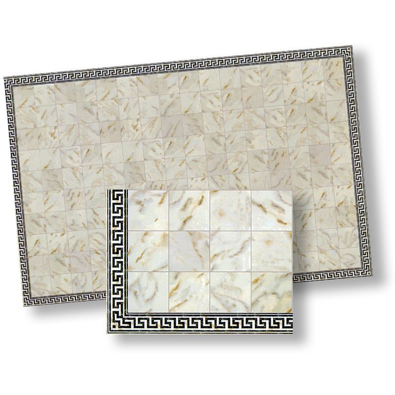 White Faux Marble Floor Tile