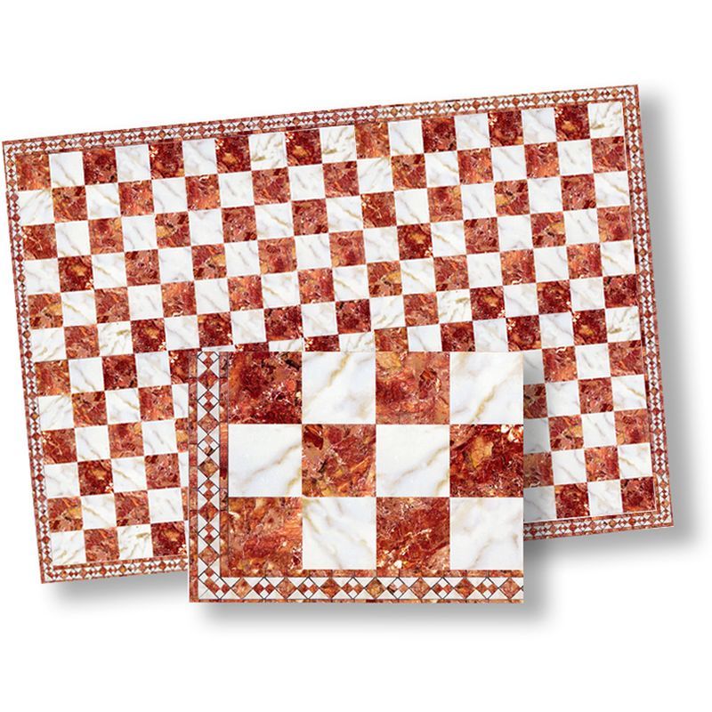 Terracotta Check Faux Marble Floor Tile by World Model Miniatures