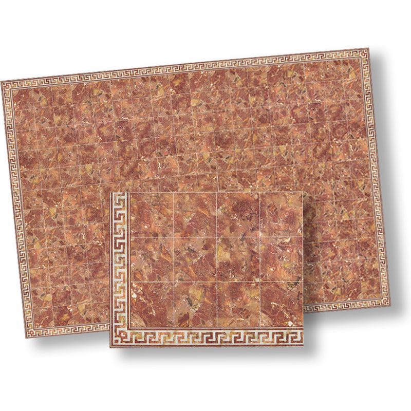 Dark Pink Faux Marble Floor Tile