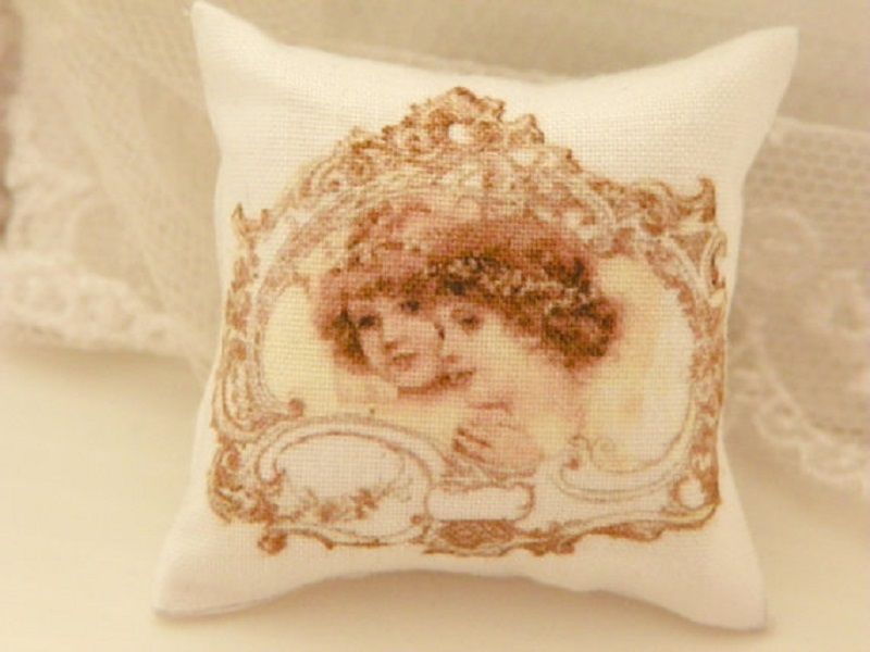 Artisan  "Victorian Ladies in Sepia"  Pillow from Italy