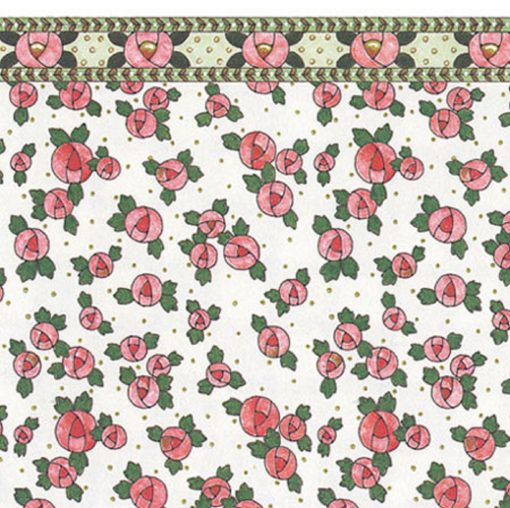 Wallpaper Cottage Rose Pink by Mini Graphics