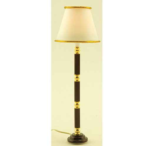 Floor Lamp with Brown & Gold Accents by Miniature House