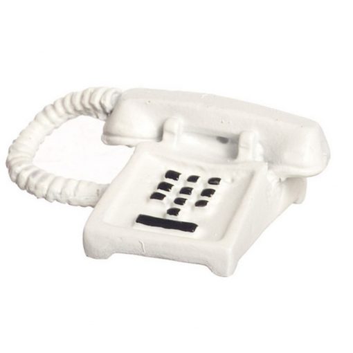 White Push Button Telephone