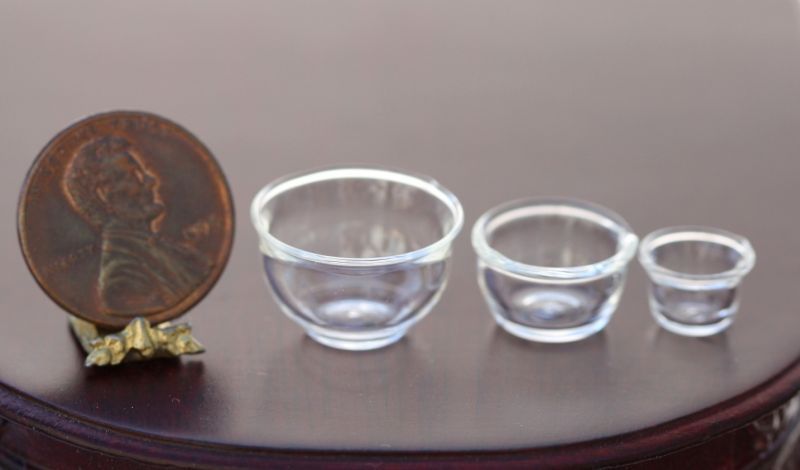 Artisan Clear Glass Nesting Bowl Set by Philip Grenyer
