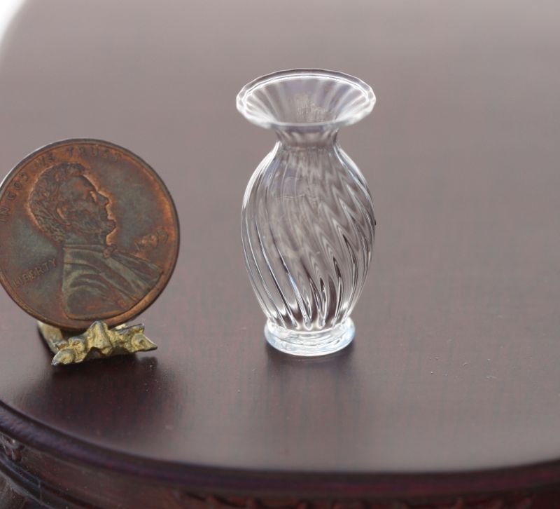 Artisan Clear Swirl Vase by Philip Grenyer