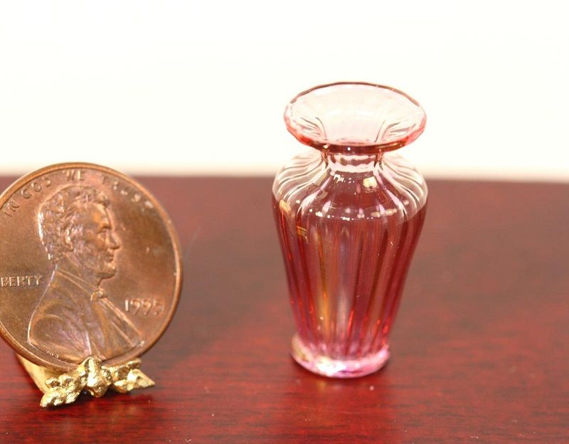 Artisan Swirled Cranberry Glass Grecian Vase by Philip Grenyer