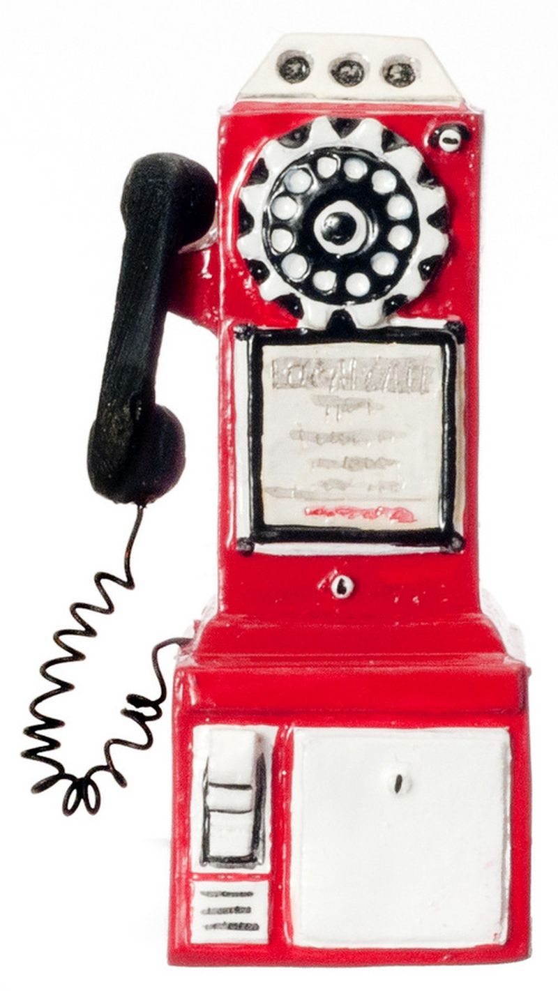 1950's Red Pay Phone