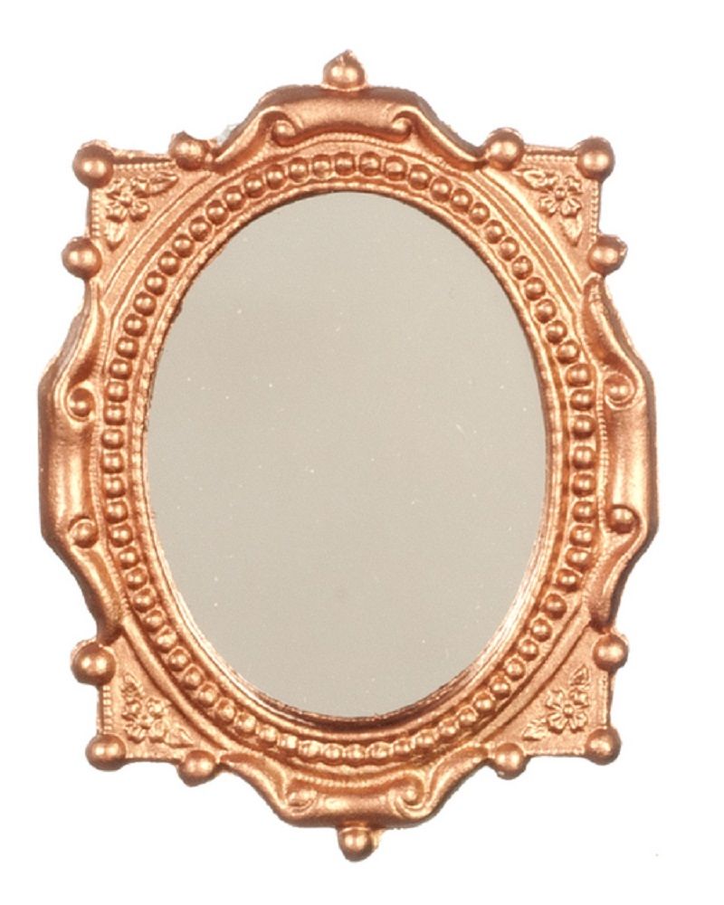 Bronze Framed Ornate Oval Mirror