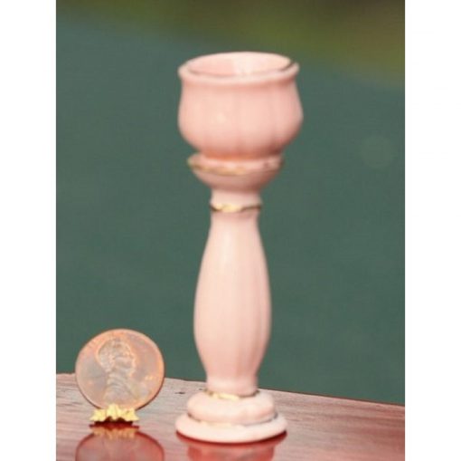 Pink Jardiniere Trimmed in 14 K Gold