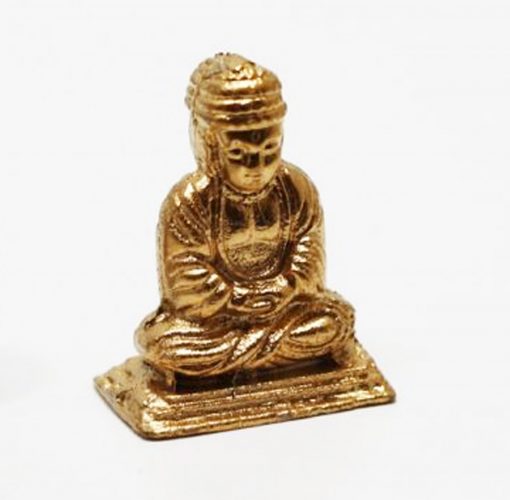 Golden Oriental Buddah Statue by Island Crafts and Miniatures