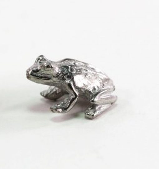 Polished Pewter Frog Figurine by Warwick Miniatures