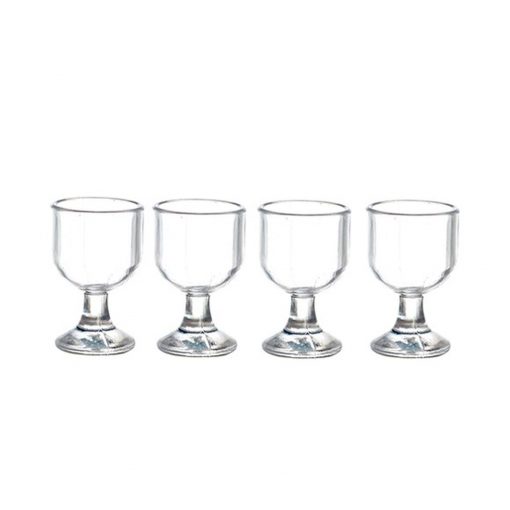 Set of 4 Wine Glasses by Miniatures World