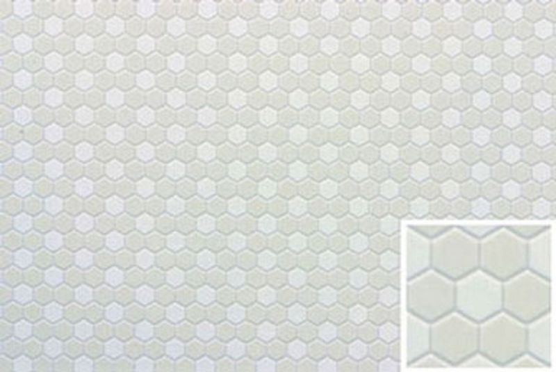 Hexagon Tile Flooring in White