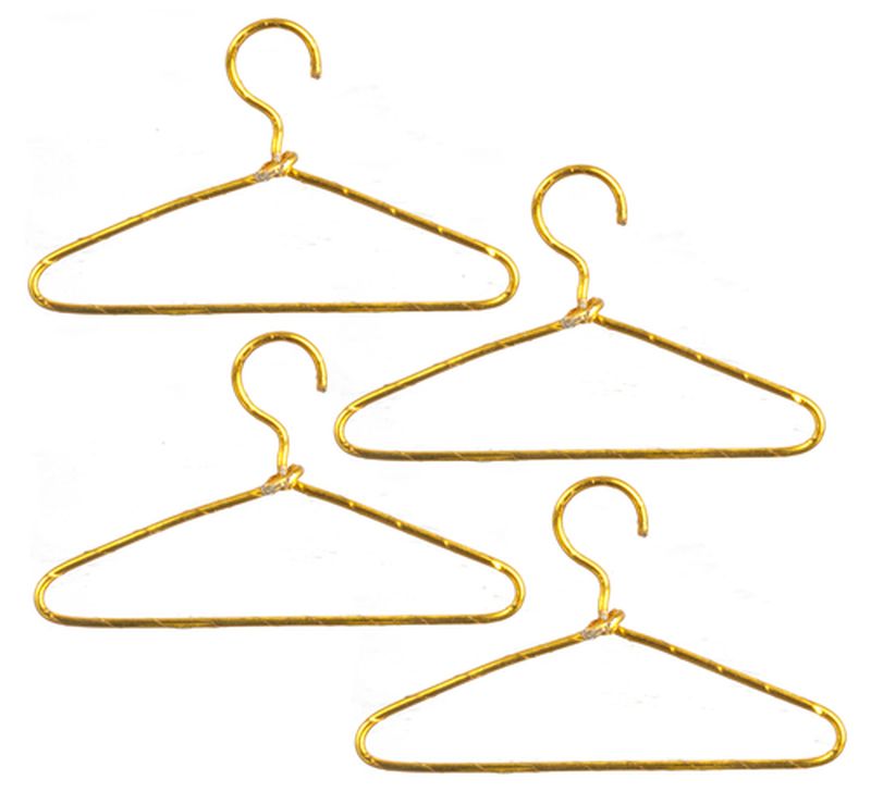 Set of 4 Gold Wire Hangers