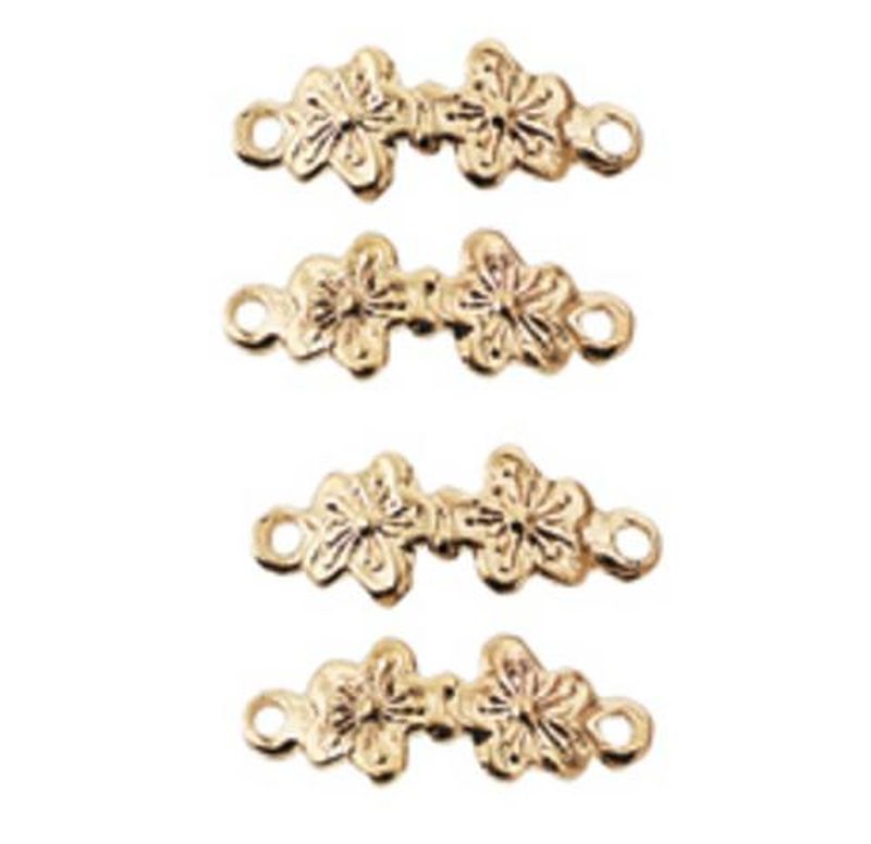 Set of 4 Double Flower Drawer Pulls