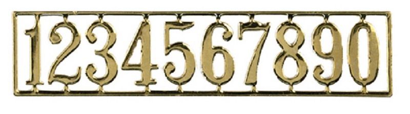 Brass Look House Number Set